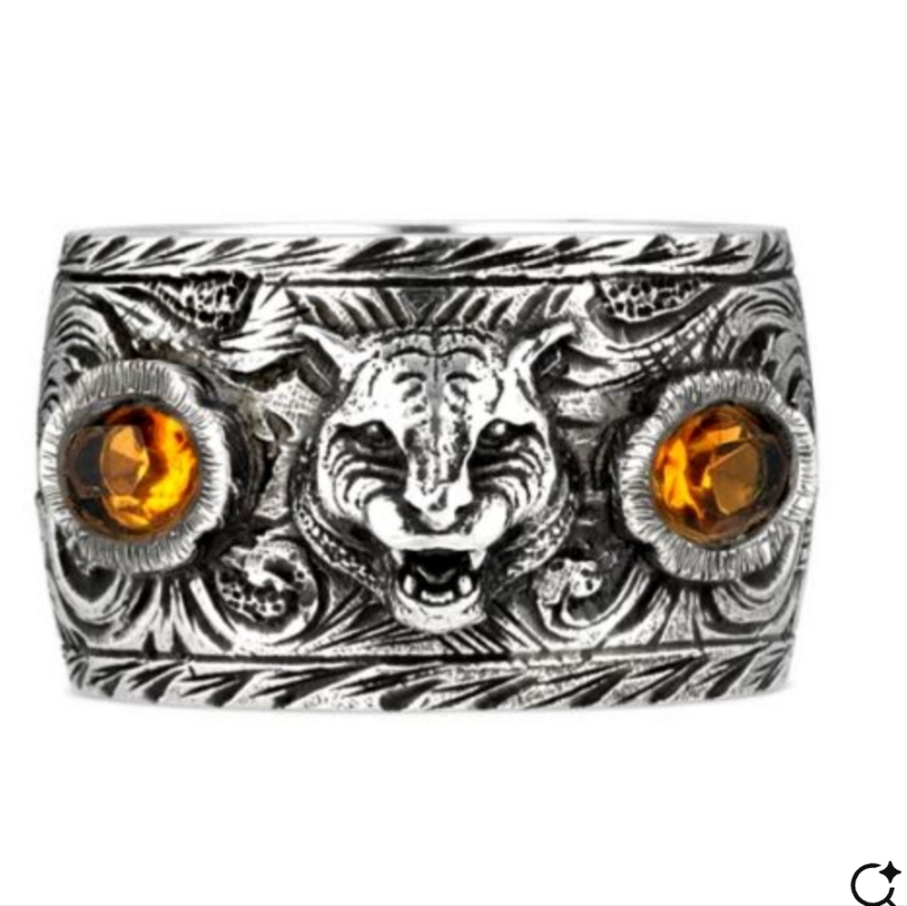 Gucci Tiger Ring 925 Silver - Picture 12 of 12